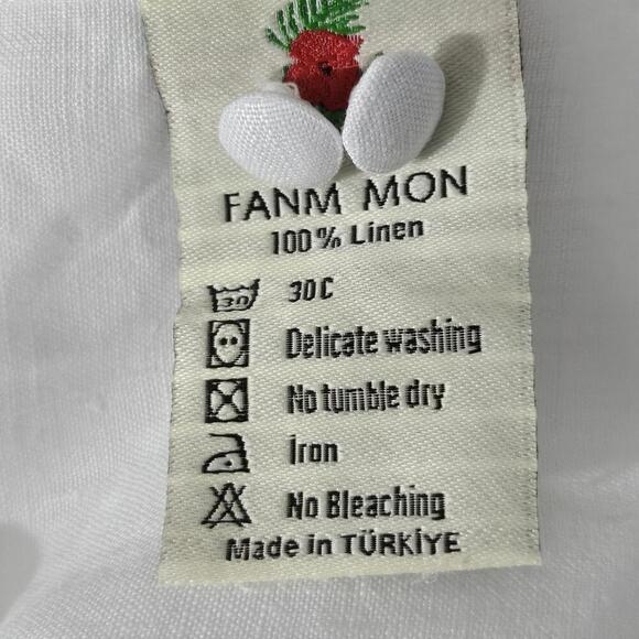 2/$50 Andie x Fanm Mon Anamur White Linen Button-Up Dress Size XL - Picture 6 of 8